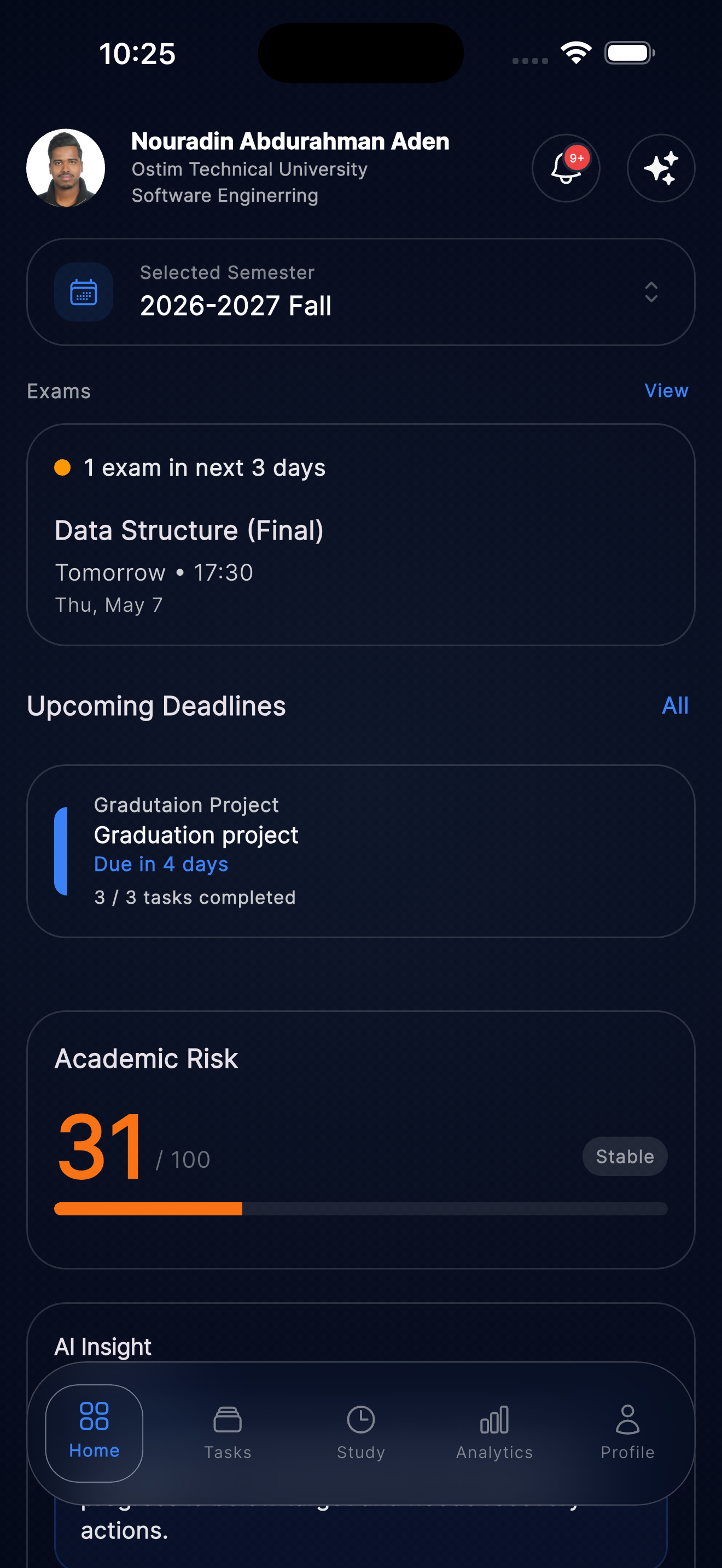 Semester Dashboard